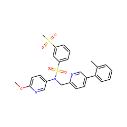 COc1ccc(N(Cc2ccc(-c3ccccc3C)cn2)S(=O)(=O)c2cccc(S(C)(=O)=O)c2)cn1 ZINC000040863638
