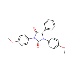 COc1ccc(N2C(=O)[C@H](c3ccccc3)N(c3ccc(OC)cc3)C2=O)cc1 ZINC000013680144
