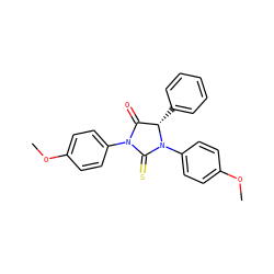 COc1ccc(N2C(=O)[C@H](c3ccccc3)N(c3ccc(OC)cc3)C2=S)cc1 ZINC000013680181