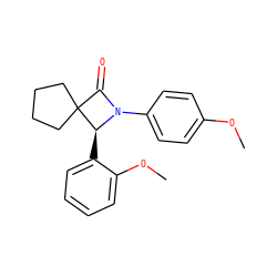 COc1ccc(N2C(=O)C3(CCCC3)[C@@H]2c2ccccc2OC)cc1 ZINC000169324271
