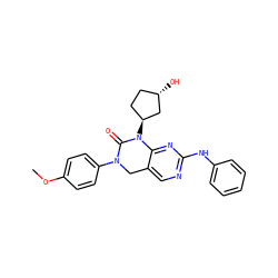 COc1ccc(N2Cc3cnc(Nc4ccccc4)nc3N([C@H]3CC[C@H](O)C3)C2=O)cc1 ZINC000038391679