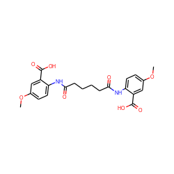 COc1ccc(NC(=O)CCCCC(=O)Nc2ccc(OC)cc2C(=O)O)c(C(=O)O)c1 ZINC000026579444