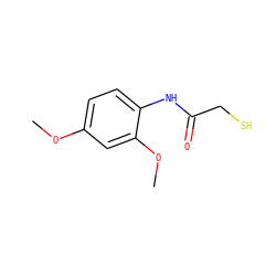COc1ccc(NC(=O)CS)c(OC)c1 ZINC000169686438