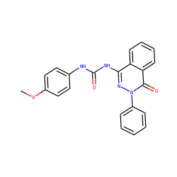 COc1ccc(NC(=O)Nc2nn(-c3ccccc3)c(=O)c3ccccc23)cc1 ZINC000071318394