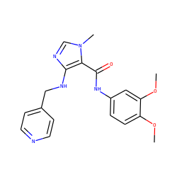 COc1ccc(NC(=O)c2c(NCc3ccncc3)ncn2C)cc1OC ZINC000028889750