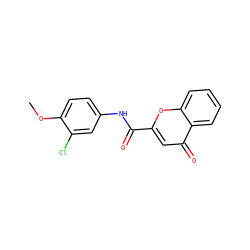 COc1ccc(NC(=O)c2cc(=O)c3ccccc3o2)cc1Cl ZINC000000460363