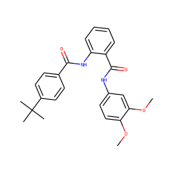 COc1ccc(NC(=O)c2ccccc2NC(=O)c2ccc(C(C)(C)C)cc2)cc1OC ZINC000299822001