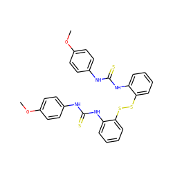 COc1ccc(NC(=S)Nc2ccccc2SSc2ccccc2NC(=S)Nc2ccc(OC)cc2)cc1 ZINC000473155277