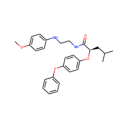 COc1ccc(NCCNC(=O)[C@@H](CC(C)C)Oc2ccc(Oc3ccccc3)cc2)cc1 ZINC000028572114