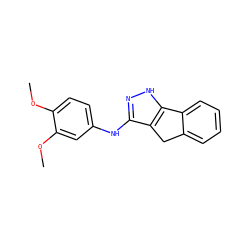 COc1ccc(Nc2n[nH]c3c2Cc2ccccc2-3)cc1OC ZINC000095581036