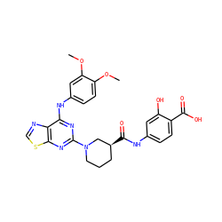 COc1ccc(Nc2nc(N3CCC[C@H](C(=O)Nc4ccc(C(=O)O)c(O)c4)C3)nc3scnc23)cc1OC ZINC000095581915