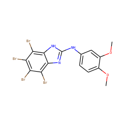 COc1ccc(Nc2nc3c(Br)c(Br)c(Br)c(Br)c3[nH]2)cc1OC ZINC000143523686