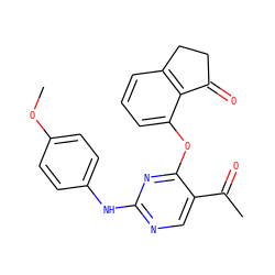 COc1ccc(Nc2ncc(C(C)=O)c(Oc3cccc4c3C(=O)CC4)n2)cc1 ZINC000145993050