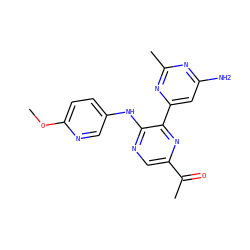 COc1ccc(Nc2ncc(C(C)=O)nc2-c2cc(N)nc(C)n2)cn1 ZINC000113150821