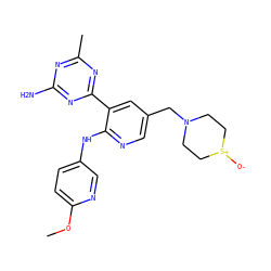 COc1ccc(Nc2ncc(CN3CC[S+]([O-])CC3)cc2-c2nc(C)nc(N)n2)cn1 ZINC000113233558