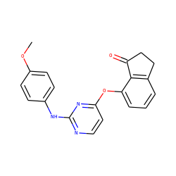 COc1ccc(Nc2nccc(Oc3cccc4c3C(=O)CC4)n2)cc1 ZINC000145989953