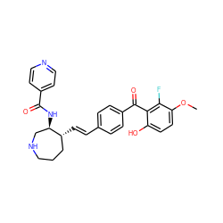 COc1ccc(O)c(C(=O)c2ccc(/C=C/[C@@H]3CCCNC[C@H]3NC(=O)c3ccncc3)cc2)c1F ZINC000013559692