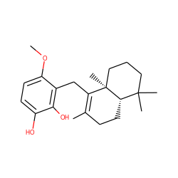 COc1ccc(O)c(O)c1CC1=C(C)CC[C@H]2C(C)(C)CCC[C@]12C ZINC000003810610