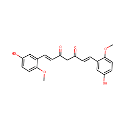 COc1ccc(O)cc1/C=C/C(=O)CC(=O)/C=C/c1cc(O)ccc1OC ZINC000139723801