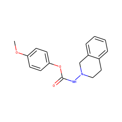 COc1ccc(OC(=O)NN2CCc3ccccc3C2)cc1 ZINC000029415138