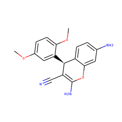 COc1ccc(OC)c([C@@H]2C(C#N)=C(N)Oc3cc(N)ccc32)c1 ZINC000000207267