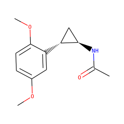 COc1ccc(OC)c([C@@H]2C[C@H]2NC(C)=O)c1 ZINC000095596868