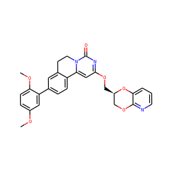 COc1ccc(OC)c(-c2ccc3c(c2)CCn2c-3cc(OC[C@@H]3COc4ncccc4O3)nc2=O)c1 ZINC000220079305