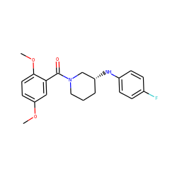 COc1ccc(OC)c(C(=O)N2CCC[C@@H](Nc3ccc(F)cc3)C2)c1 ZINC000012386515