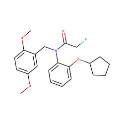 COc1ccc(OC)c(CN(C(=O)CF)c2ccccc2OC2CCCC2)c1 ZINC000084904191