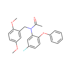 COc1ccc(OC)c(CN(C(C)=O)c2cc(F)ccc2Oc2ccccc2)c1 ZINC000000591057