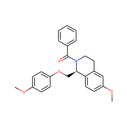 COc1ccc(OC[C@@H]2c3ccc(OC)cc3CCN2C(=O)c2ccccc2)cc1 ZINC000096271987