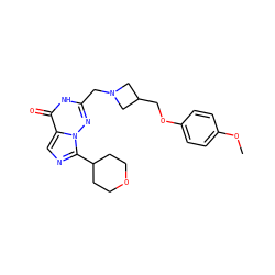 COc1ccc(OCC2CN(Cc3nn4c(C5CCOCC5)ncc4c(=O)[nH]3)C2)cc1 ZINC000205461336