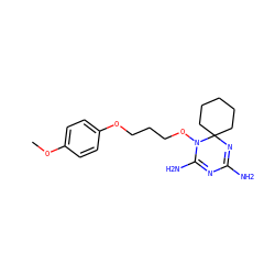COc1ccc(OCCCON2C(N)=NC(N)=NC23CCCCC3)cc1 ZINC000072105226