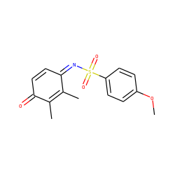 COc1ccc(S(=O)(=O)/N=C2/C=CC(=O)C(C)=C2C)cc1 ZINC000101028105
