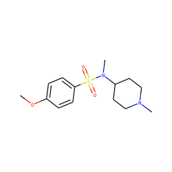 COc1ccc(S(=O)(=O)N(C)C2CCN(C)CC2)cc1 ZINC000000111168