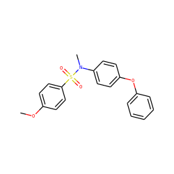 COc1ccc(S(=O)(=O)N(C)c2ccc(Oc3ccccc3)cc2)cc1 ZINC000224852299
