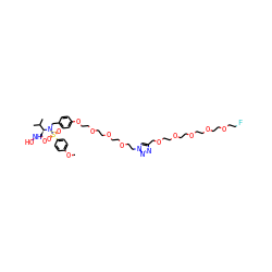 COc1ccc(S(=O)(=O)N(Cc2ccc(OCCOCCOCCOCCn3cc(COCCOCCOCCOCCOCCF)nn3)cc2)[C@@H](C(=O)NO)C(C)C)cc1 ZINC000150533891