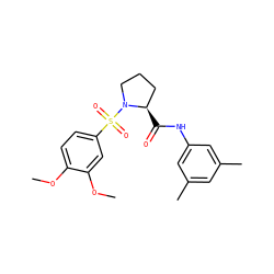 COc1ccc(S(=O)(=O)N2CCC[C@H]2C(=O)Nc2cc(C)cc(C)c2)cc1OC ZINC000170577453