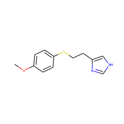 COc1ccc(SCCc2c[nH]cn2)cc1 ZINC000049088845