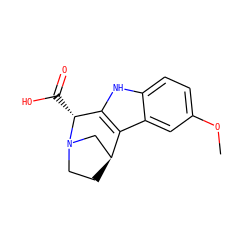 COc1ccc2[nH]c3c(c2c1)[C@H]1CCN(C1)[C@@H]3C(=O)O ZINC000028948219