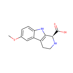 COc1ccc2[nH]c3c(c2c1)CCN[C@@H]3C(=O)O ZINC000000120367