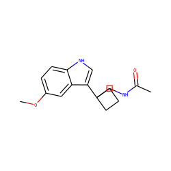 COc1ccc2[nH]cc(C3(CNC(C)=O)CCC3)c2c1 ZINC000035976966