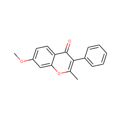 COc1ccc2c(=O)c(-c3ccccc3)c(C)oc2c1 ZINC000000520945