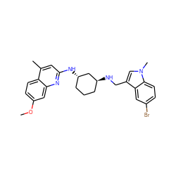 COc1ccc2c(C)cc(N[C@H]3CCC[C@H](NCc4cn(C)c5ccc(Br)cc45)C3)nc2c1 ZINC000028951101