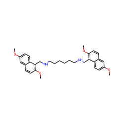 COc1ccc2c(CNCCCCCCNCc3c(OC)ccc4cc(OC)ccc34)c(OC)ccc2c1 ZINC000045194319
