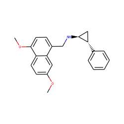 COc1ccc2c(OC)ccc(CN[C@H]3C[C@@H]3c3ccccc3)c2c1 ZINC000113368441