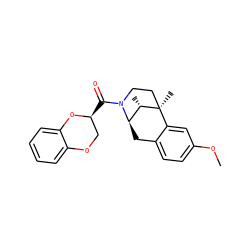 COc1ccc2c(c1)[C@]1(C)CCN(C(=O)[C@H]3COc4ccccc4O3)[C@H](C2)[C@@H]1C ZINC000201101002
