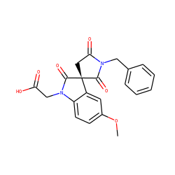 COc1ccc2c(c1)[C@]1(CC(=O)N(Cc3ccccc3)C1=O)C(=O)N2CC(=O)O ZINC000014976506