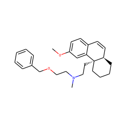 COc1ccc2c(c1)[C@]1(CCN(C)CCOCc3ccccc3)CCCC[C@@H]1C=C2 ZINC000029474785