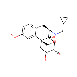 COc1ccc2c(c1)[C@]13CCN(CC4CC4)[C@H](C2)[C@]1(O)C[C@H](O)C(=O)C3 ZINC000217101637